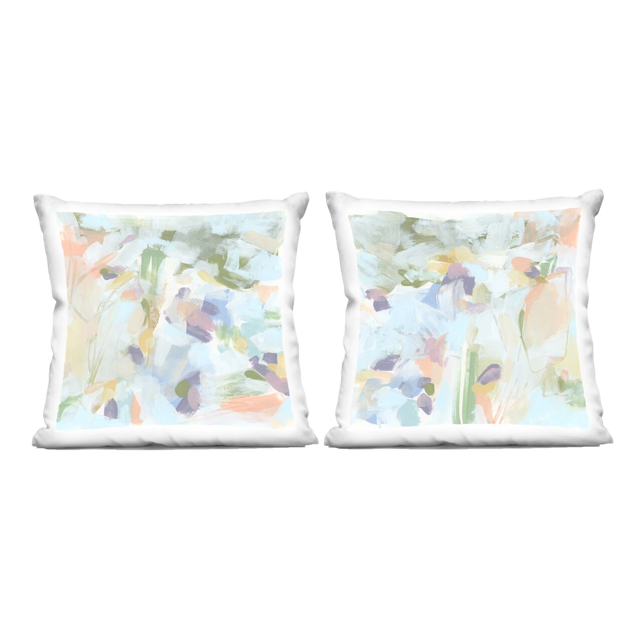 Stupell Industries Pastel Abstract Expressions 2pc Decorative Printed Throw Pillow Set Design by June Erica Vess, 18 x 7 x 18